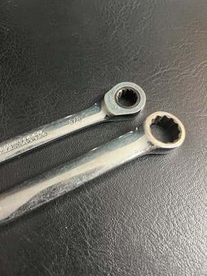 Lot Of 2 Power Torque Combination Wrench Metric 14mm 17 Polished Chrome Ratchet - Thumbnail 13