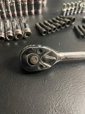 KOBALT #1151719 52-Piece Pro 90 Ratchet Mechanics Tool Socket Set SAE Metric - Thumbnail 17