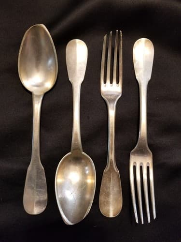 (4) Vintage C. Pillet Old French Silverware Rare. Spoons Forks. Plated or Solid? - Thumbnail 2