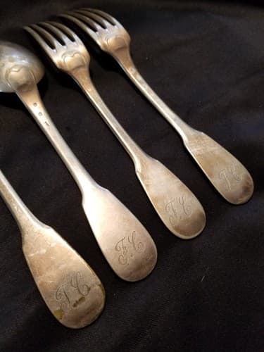 (4) Vintage C. Pillet Old French Silverware Rare. Spoons Forks. Plated or Solid? - Thumbnail 9