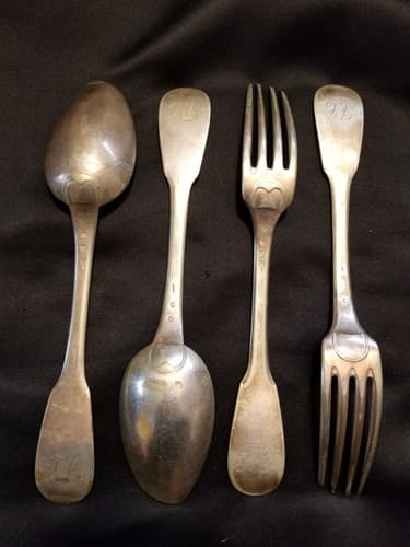 (4) Vintage C. Pillet Old French Silverware Rare. Spoons Forks. Plated or Solid? - Thumbnail 3