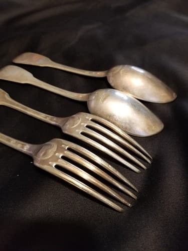(4) Vintage C. Pillet Old French Silverware Rare. Spoons Forks. Plated or Solid? - Thumbnail 11
