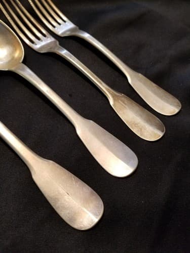 (4) Vintage C. Pillet Old French Silverware Rare. Spoons Forks. Plated or Solid? - Thumbnail 13