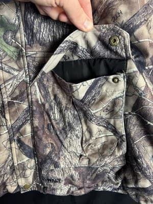 DEWALT Heated Camouflage Work Gear Jacket Mens XXXL Camo READ No Battery/ Zipper - Thumbnail 17