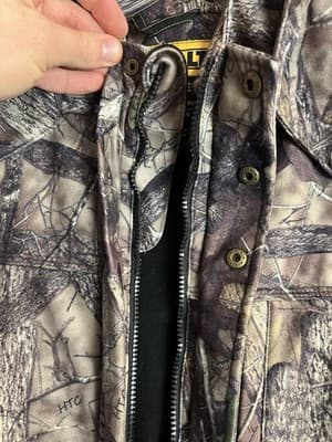 DEWALT Heated Camouflage Work Gear Jacket Mens XXXL Camo READ No Battery/ Zipper - Thumbnail 4