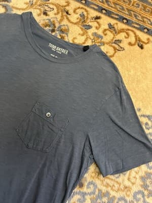 Lot Of 2 Todd Snyder LA Slub Pocket Tee Mens M Chest Pocket Button Black + Grey - Thumbnail 12