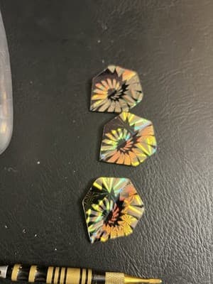 Lot Of 3 Mixed Darts Metal Bodies Plastic Tips Flights Foil Holographic Set Case - Thumbnail 7