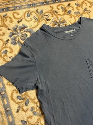 Lot Of 2 Todd Snyder LA Slub Pocket Tee Mens M Chest Pocket Button Black + Grey - Thumbnail 11