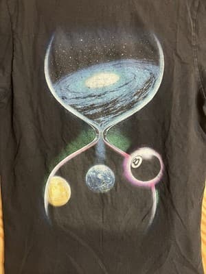 Stussy Shirt Mens S Black Galaxy Hourglass Graphic Streetwear Tee T-Shirt Space - Thumbnail 2