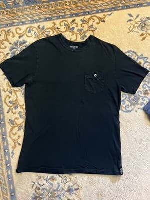 Lot Of 2 Todd Snyder LA Slub Pocket Tee Mens M Chest Pocket Button Black + Grey - Thumbnail 4