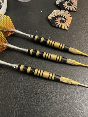 Lot Of 3 Mixed Darts Metal Bodies Plastic Tips Flights Foil Holographic Set Case - Thumbnail 4