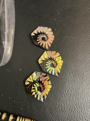 Lot Of 3 Mixed Darts Metal Bodies Plastic Tips Flights Foil Holographic Set Case - Thumbnail 6
