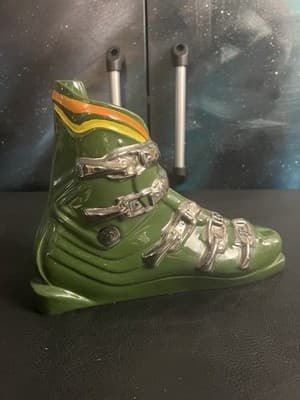 VTG Garnier Ski Boots Decanter Liquor Bottle Jug Empty 750mL French Brandy - Thumbnail 2