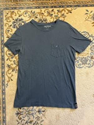Lot Of 2 Todd Snyder LA Slub Pocket Tee Mens M Chest Pocket Button Black + Grey - Thumbnail 10