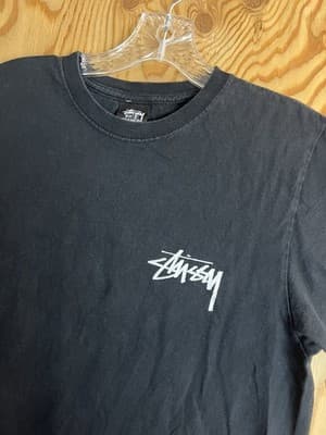 Stussy Shirt Mens S Black Galaxy Hourglass Graphic Streetwear Tee T-Shirt Space - Thumbnail 6