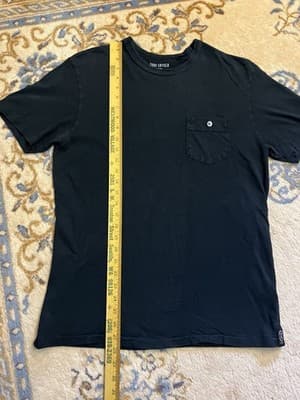 Lot Of 2 Todd Snyder LA Slub Pocket Tee Mens M Chest Pocket Button Black + Grey - Thumbnail 5