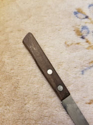 Steak Knife Serrated Stainless Steel Blade Japan Wood Handle 8.25" Total Length - Thumbnail 6