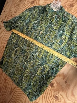 VTG Tropicana Honolulu 3D Hawaiian Shirt M/L Chinese Cash Coin Buttons READ - Thumbnail 11