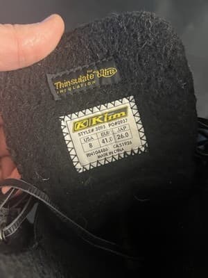 Klim Arctic GTX Black Winter Boots Men’s Size 8 Gore-tex Thinsulate 3093 - Thumbnail 3
