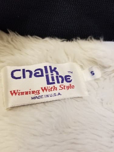 Vintage 90s Chalk Line Mack Trucks Sherpa Lined Varsity Bomber Jacket Small S - Thumbnail 4