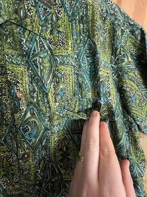 VTG Tropicana Honolulu 3D Hawaiian Shirt M/L Chinese Cash Coin Buttons READ - Thumbnail 4