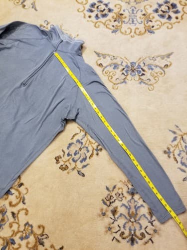 Patagonia R.5 Long Sleeve Waffle Zip Shirt Men's L USA 41600 VTG Grey Regulator - Thumbnail 6
