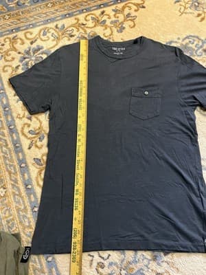 Lot Of 2 Todd Snyder LA Slub Pocket Tee Mens M Chest Pocket Button Green + Grey - Thumbnail 5