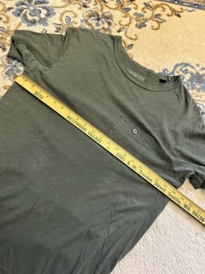Lot Of 2 Todd Snyder LA Slub Pocket Tee Mens M Chest Pocket Button Green + Grey - Thumbnail 17