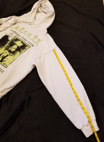 Billie Eilish Women's Hoodie Sweatshirt Medium Happier Than Ever 2022 Tour M - Thumbnail 10