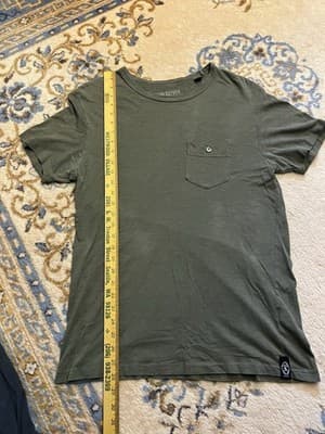 Lot Of 2 Todd Snyder LA Slub Pocket Tee Mens M Chest Pocket Button Green + Grey - Thumbnail 16
