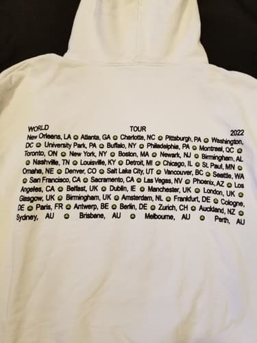 Billie Eilish Women's Hoodie Sweatshirt Medium Happier Than Ever 2022 Tour M - Thumbnail 4