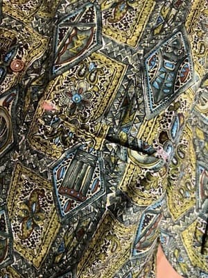 VTG Tropicana Honolulu 3D Hawaiian Shirt M/L Chinese Cash Coin Buttons READ - Thumbnail 6