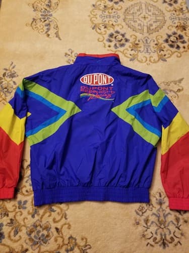 Vintage 90s NASCAR Chase Authentics Jeff Gordon Dupont Rainbow Jacket Mens XXL - Thumbnail 2