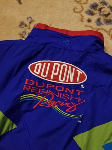 Vintage 90s NASCAR Chase Authentics Jeff Gordon Dupont Rainbow Jacket Mens XXL - Thumbnail 5