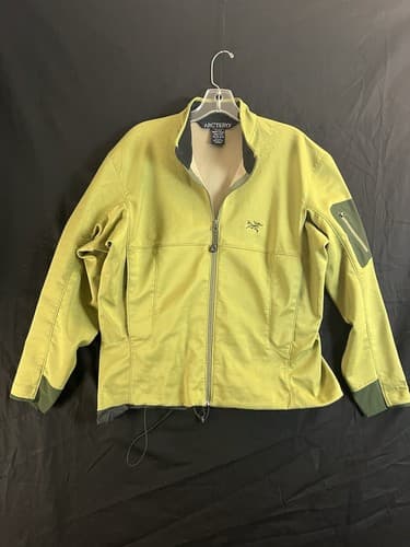 VTG Arc'Teryx Gamma Soft Shell Fleece Lined Jacket Womens XL Green Full Zip FLAW - Image 1