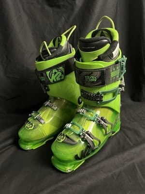 K2~Pinnacle 130 LV Mens 8.5/ Womens 9.5 Flex Ski Boots 2016 26/26.5 Green Tour - Image 1