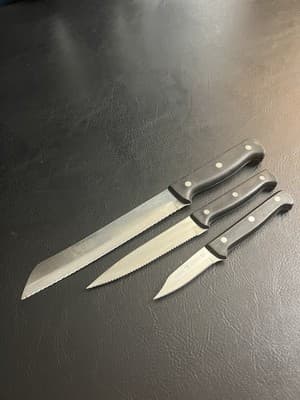 3 Set J A Henckels Ever Sharp Pro Stainless Knife Serrated Bread 51352-080 Lot - Image 1