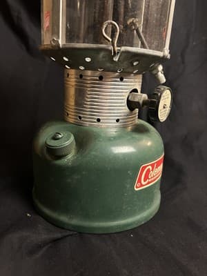 Vtg Coleman 220F Sunshine of The Night Lantern 1967 Green Antique Double Mount - Thumbnail 11