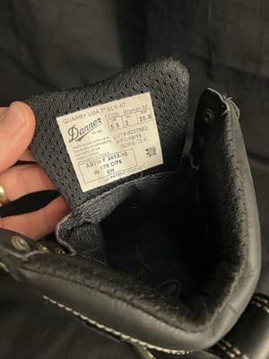 Danner Womens 5.5 Quarry USA 7" Tall Black Alloy Toe Gore-Tex Work Shoes Boots - Thumbnail 7
