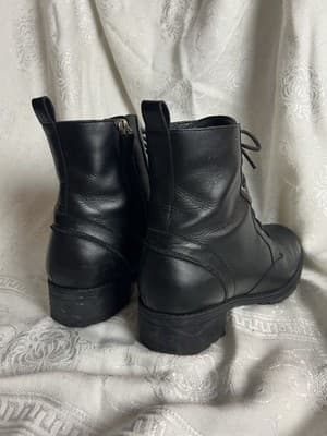Cole Haan Womens Camea Black Combat & Side Zip /Lace-up Boots 10 B Tactical - Thumbnail 7