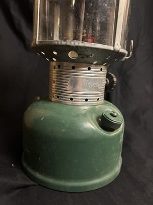 Vtg Coleman 220F Sunshine of The Night Lantern 1967 Green Antique Double Mount - Thumbnail 10