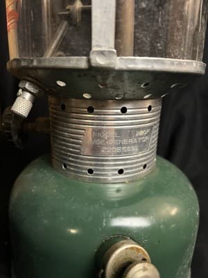 Vtg Coleman 220F Sunshine of The Night Lantern 1967 Green Antique Double Mount - Thumbnail 5