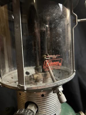 Vtg Coleman 220F Sunshine of The Night Lantern 1967 Green Antique Double Mount - Thumbnail 2