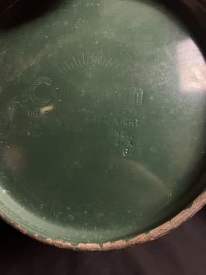 Vtg Coleman 220F Sunshine of The Night Lantern 1967 Green Antique Double Mount - Thumbnail 15