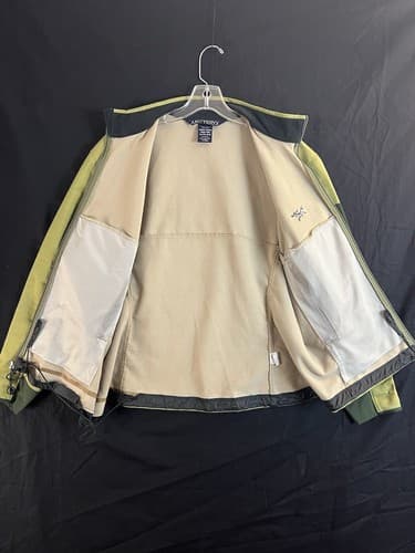 VTG Arc'Teryx Gamma Soft Shell Fleece Lined Jacket Womens XL Green Full Zip FLAW - Thumbnail 3