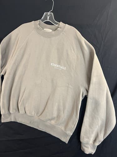 Fear Of God Essentials Crew Neck Sweatshirt Beige Mens Small Long Sleeve Sweater - Thumbnail 2