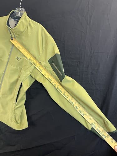 VTG Arc'Teryx Gamma Soft Shell Fleece Lined Jacket Womens XL Green Full Zip FLAW - Thumbnail 15
