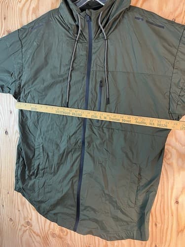 BYLT Dawnbreaker Jacket Mens XXL Green Premium Basics Packable Windbreaker Coat - Thumbnail 10