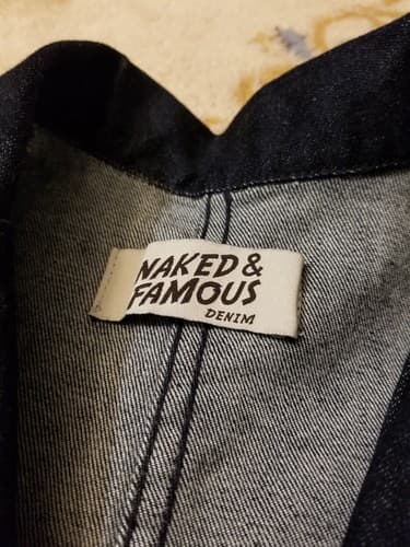 Naked & Famous Denim Coat Jacket Womens XS Jean Cardigan 11oz Stretch Selvedge - Thumbnail 3