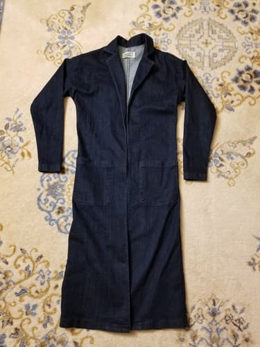 Naked & Famous Denim Coat Jacket Womens XS Jean Cardigan 11oz Stretch Selvedge - Thumbnail 2